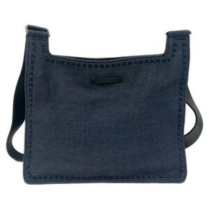 Hunting World Rare Authentic Canvas LeatherNavy Blue Women's Hobo Shoulder Bag